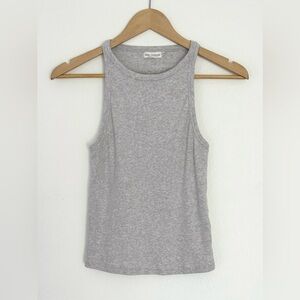 Heather Gray Ribbed Tank by Good American Size Medium